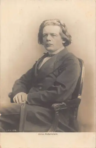 Echt Foto Portrait Anton Rubinstein russischer Komponist Vintage Postkarte