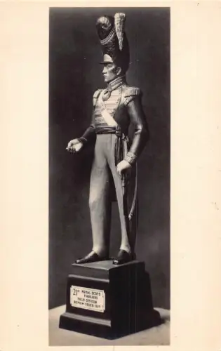 Edinburgh Castle Museum Statue Uniform Typ Royal Scots Füsiliere Postkarte