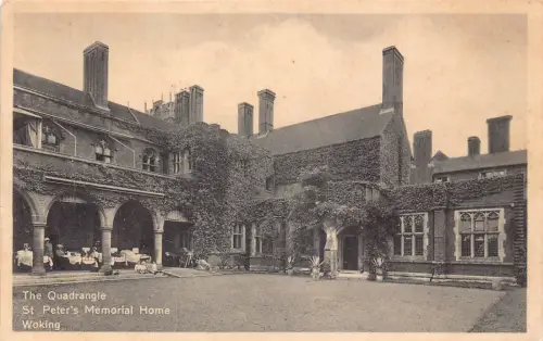 England 1935 Quadrangle St Peter's Memorial House Woking Vintage Postkarte