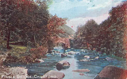 England Wingle Bridge Chagford Vintage Postkarte