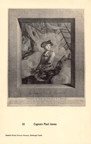 Echtfoto von Kunstkapitän Paul Jones von Edinburgh Castle Museum Postkarte