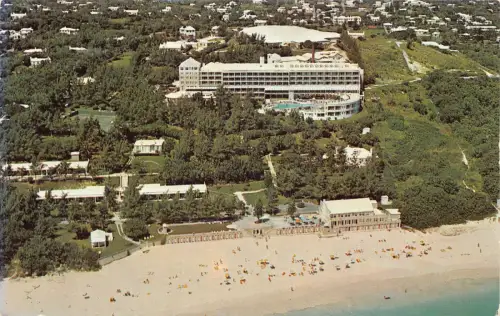 Bermuda 1971 Elbow Beach Surf Club Hotel Beach Vintage Postkarte