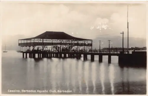 L526 Barbados Cassino Barbados Aquatic Club 1932 Echtfoto Vintage Postkarte
