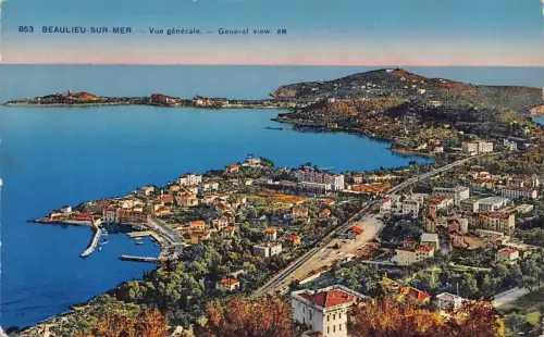 Frankreich 1928 Beaulieu Sur Mer Gesamtansicht Vintage Postkarte