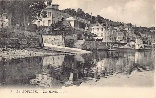 Frankreich La Bouille Les Hotels Vintage Postkarte