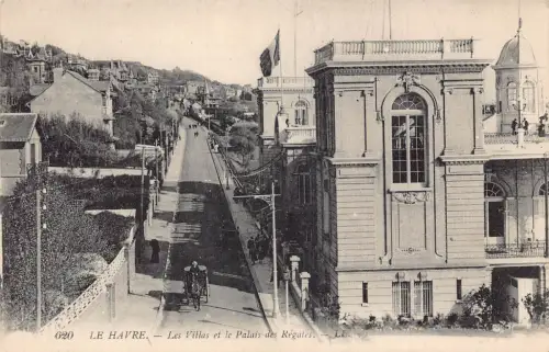 Frankreich Le Havre Villas Et Palais des Regales Kutsche Vintage Postkarte