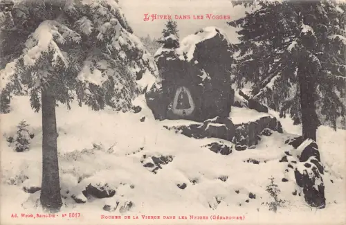 Frankreich 1923 Rocher de Vierge Dans Les Neiges Gerardmer Schnee Vintage Postkarte