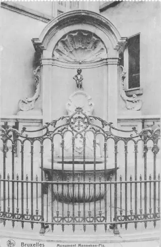 B002 Belgien Brüssel Denkmal Manneken Pis Postkarte