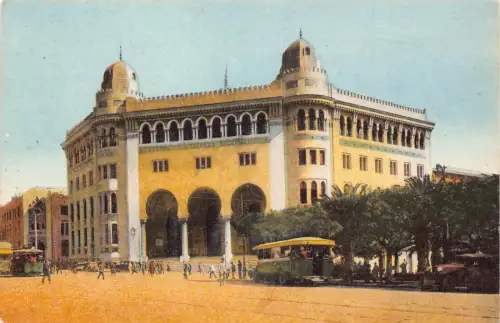 Algerien Algier Post Office Tram Vintage Postkarte