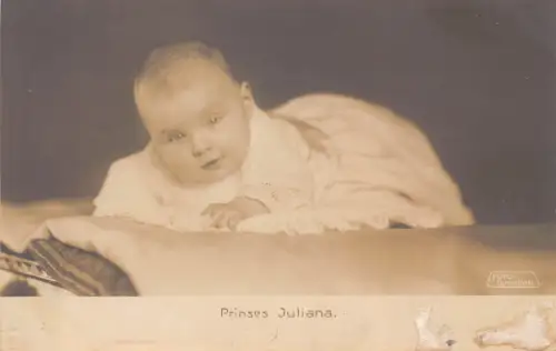 Niederlande Prinzessin Juliana als Baby Echtfoto Vintage Postkarte