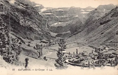 Frankreich Gavarnie Le Cirque Vintage Postkarte