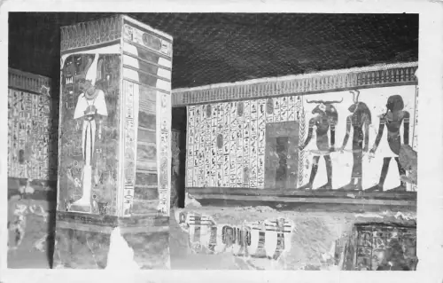 Ägypten Theben Szene von Nefertari Grab Vintage Postkarte
