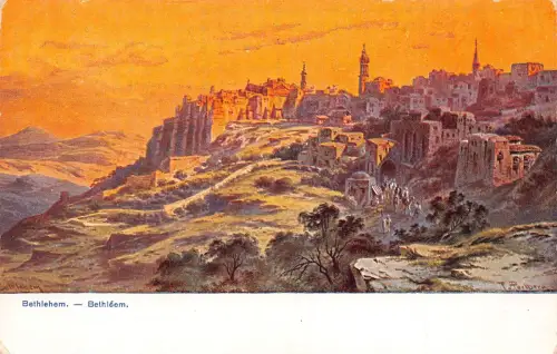 Israel Bethlehem Bethleem Genera Ansicht Vintage Postkarte