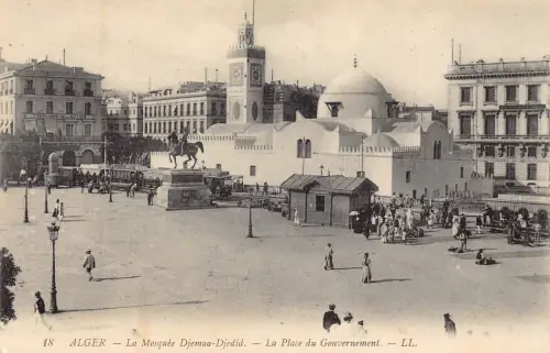 A614 Algerien Alger Algier Moschee Djemaa Djedid Place du Gouvernement Postkarte