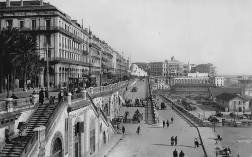 A614 Algerien Algier Alger Boulevard de Republique et Rampes Postkarte