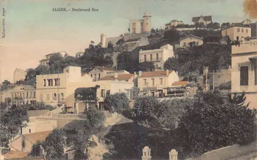 A614 Algerien Alger Algier Boulevard Bru Vintage Postkarte