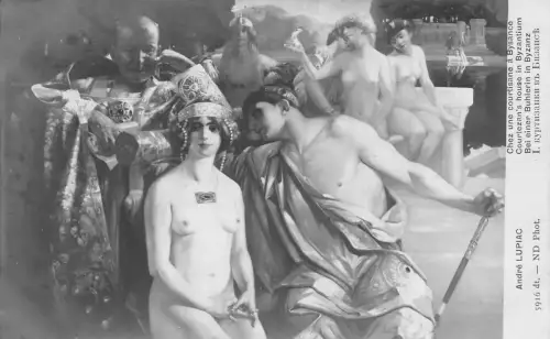 L466 Salon de 1907 La Favorite von Geraldy Akt gewagte Kunst Vintage Postkarte