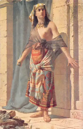 L467 Vita 1915 ethnischer Akt gewagte zensierte Vintage Postkarte