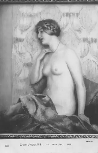 L467 Salon d'Hiver 1914 Vasnier Akt gewagte Kunst Vintage Postkarte