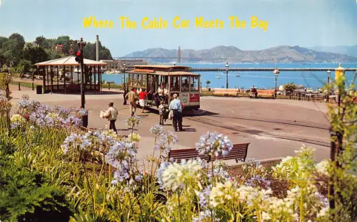 A637 US San Francisco California Maritime Historical Park Cable Car Bay Postkarte