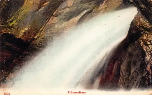 A636 Schweiz Truemmelbach Wasserfall Vintage Postkarte