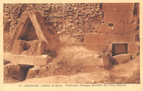 A637 Tunesien Karthago Colline de Byrsa Tombeaux Puniques Postkarte