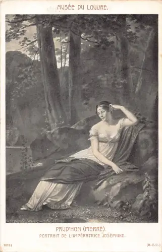 B024 Art Louvre Museum Drud'hon Pierre - Josephine Kaiserin Postkarte