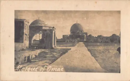 B023 Israel Jerusalem Moschee von Omar RPPC Vintage Postkarte