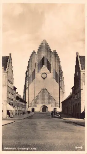 A645 Dänemark Kopenhagen Grundtvigs Kirke Kirche Vintage Postkarte