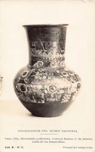 A645 Mexiko Nationalmuseum Sammlung Vase Deocoracion Policroma Postkarte