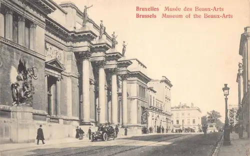 A647 Belgien Brüssel Museum der schönen Künste Auto Postkarte