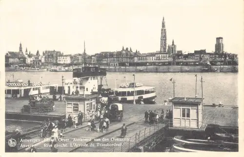 A647 Belgien Anvers Antwerpen Hafen Arrivee du Transbordeur Boote Postkarte