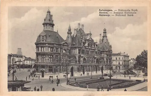 A648 Belgien Anvers Antwerpen Nationalbank Vintage Postkarte