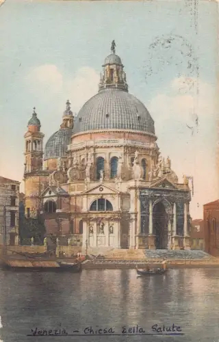 A655 Italien 1929 Venezia Venedig Chiesa della Salute Kirche Vintage Postkarte
