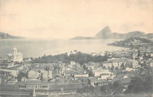 A667 Brasilien Entrada da barra de Rio de Janeiro Vintage Postkarte