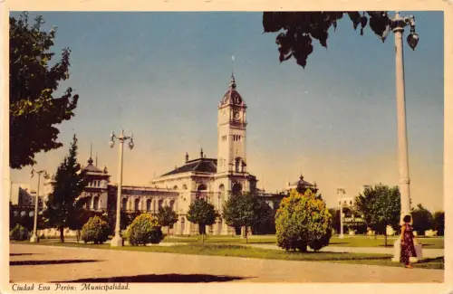 A667 Argentinien Municipalidad Ciudad Eva Peron Vintage Postkarte