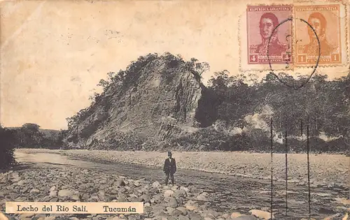 A667 Argentinien 1922 Lecho del Rio Sali Tucman Vintage Postkarte