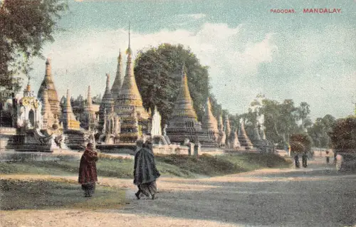 A669 Myanmar Burma 1908 Padogas Mandalay Ethnische Ureinwohner Wanderpostkarte