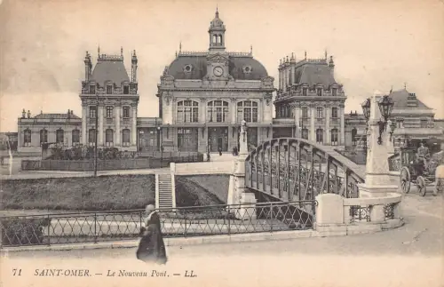 A675 Frankreich Saint Omer Nouveau Pont Bridge Vintage Postkarte