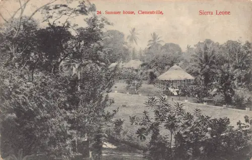 B441 Sierra Leone Sommerhaus Clementville Vintage Postkarte