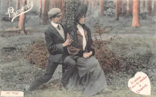 A680 Sprüche Es braucht zwei, um ein Streit Paar Liebe Romantik Postkarte zu machen