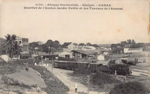 B443 Senegal Dakar Quartier de l'Ancien Jardin Public Travaux Arsenal Postkarte