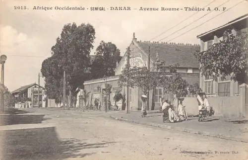 B443 Senegal Dakar Avenue Roume Theater Vintage Postkarte