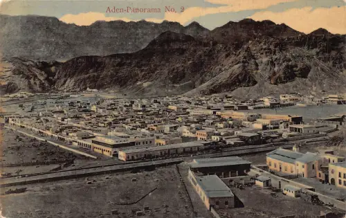 B444 Jemen Aden Panorama Nr 2 Vintage Postkarte