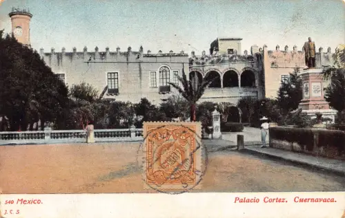 A686 Mexiko 1906 Palacio Cortez Cuernavaca Palace Vintage Postkarte