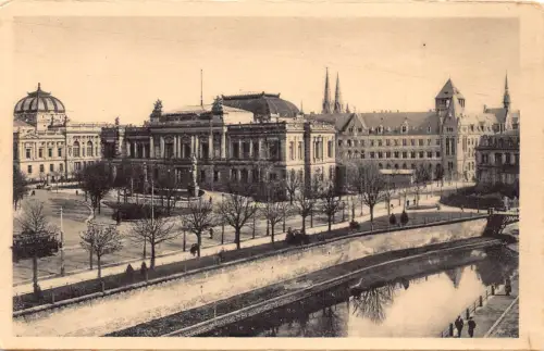 A658 Frankreich Straßburg Place de Republique Vintage Postkarte