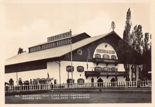 A661 Belgien Anvers Antwerpen Luna Park Oberbaiern 1930 Int Ausstellung Postkarte