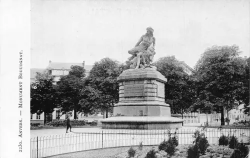 A661 Belgien Anvers Antwerpen Denkmal Boduognat Vintage Postkarte