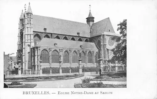A661 Belgien Bruxelles Brüssel Eglise Notre Dame au Sablon Postkarte