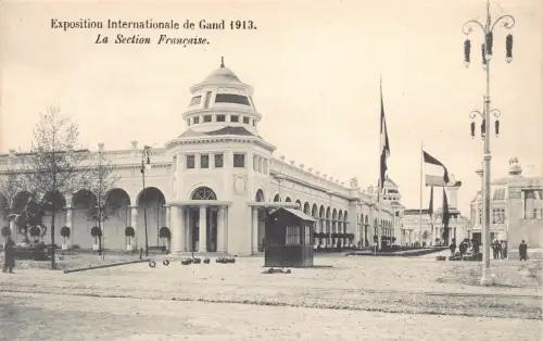 A661 Belgien Ausstellung Gand Gent 1913 Abschnitt Francaise Postkarte